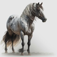 Obraz na płótnie Canvas Horse on a white background. rendering