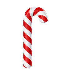 christmas candy cane isolated on white