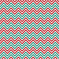 Geometric pattern seamless zigzag red green 3d illustration style Can be used in decoration, fashion, Christmas, curtains, tablecloths, gift wrapping paper.