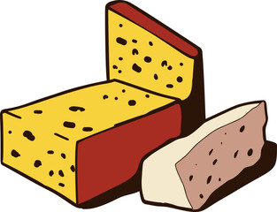 Cheese icon isolated on a white background. Food concept.
