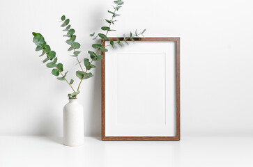 Picture frame mockup with copy space for artwork, photo or print presentation