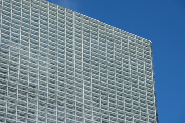 Glass block wall facade background