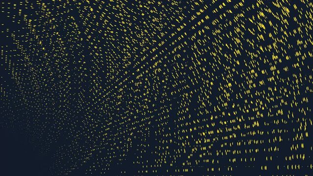binary code background . large amount of dots and shapes  get out from the corner . 3 different styles of numbers and speed . seamless cyber and technology 4k background