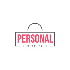 personal shopper logo design vector template,