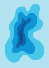 Abstract background with organic shape and hand draw line in pastel colors. Modern design template with space for text. Minimal stylish cover for branding design.