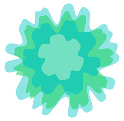 Flower Head Background Turquoise Green