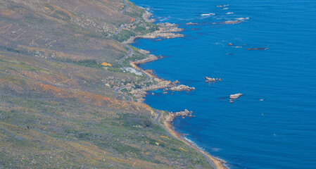 Camps Bay bei Kapstadt aus der Luftperspektive Südafrika