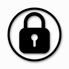 Padlock icon isolated on white background. Symbol sign lock. Vector illustration.