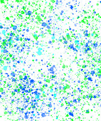green blue shaded splatter on white background, illustration, vector, artwork abstract