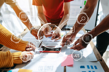 UX graphic designer planning application process development prototype wireframe for web smart...