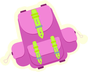 Hiking backpack, pink color
