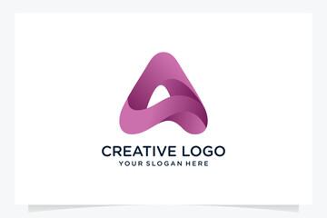 Modern letter a logo design template in gradient colors