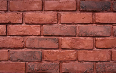 square red brick wall background
