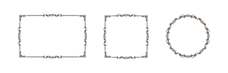 antique and retro frame. Empty card background