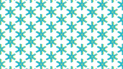 abstract wallpaper of  seamless pattern of green - yellow snowflakes