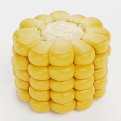 Realistic 3D Render of Corn
