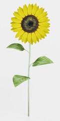 Naklejka premium Realistic 3D Render of Sunflower