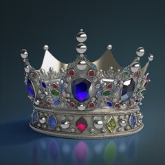 Jewel encrusted crown. Royalty. High fantasy. Dark fantasy.	