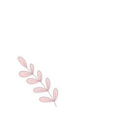 Pink leaf element vector 