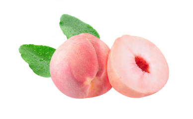 Fresh Peach isolated on transparent png