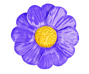 Beautiful violet ceramic flower replicas. Released for picture montages.
