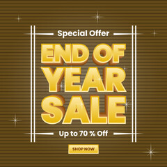 end of year sale promotion design. simple and modern concept - obrazy, fototapety, plakaty