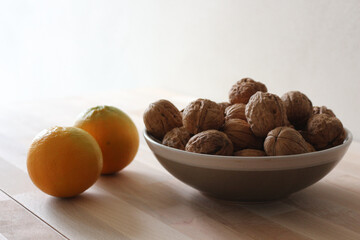 Walnuts and oranges