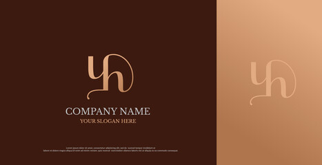 Initial YH Logo Design Vector 