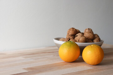 Walnuts and oranges