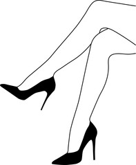 Beautiful legs woman with high heels shoes
