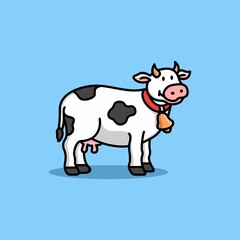 cute cow logo design