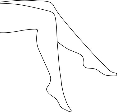 recommend clip art: Beautiful female legs line art