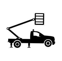 Boom Lift Truck Vector