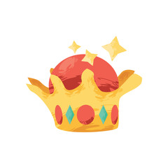 golden crown with gems