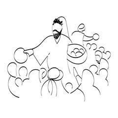 Bible Illustration for print or use as poster, card, flyer or T Shirt