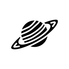 saturn planet glyph icon vector. saturn planet sign. isolated symbol illustration