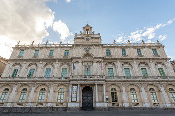 Shot of Catania, Sicily, Italy