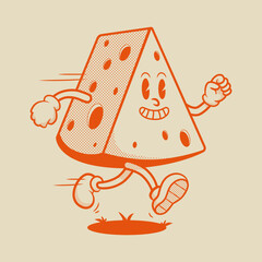 Cheese Character, Retro Mascot Character