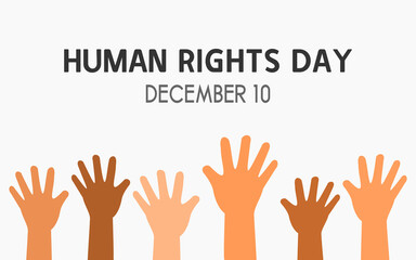 WORLD HUMAN RIGHTS DAY DESIGN AND CONCEPT IN FLAT DESIGN, CELEBRATED ON DECEMBER 10