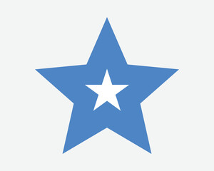 Somalia Star Flag. Somali Star Shape Flag. Federal Republic of Somalia Country National Banner Icon Symbol Vector Flat Artwork Graphic Illustration