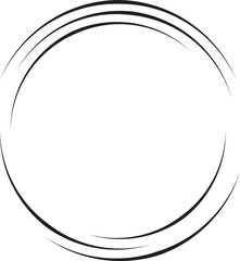 Lines in Circle Form . Spiral Vector Illustration .Technology round Logo . Design element . Abstract Geometric shape . Striped border frame for image