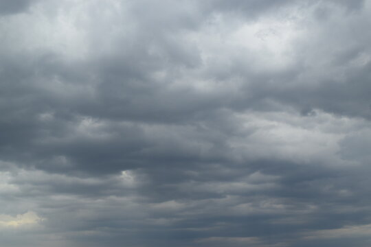 Cloudy dramatic stormy grey sky.