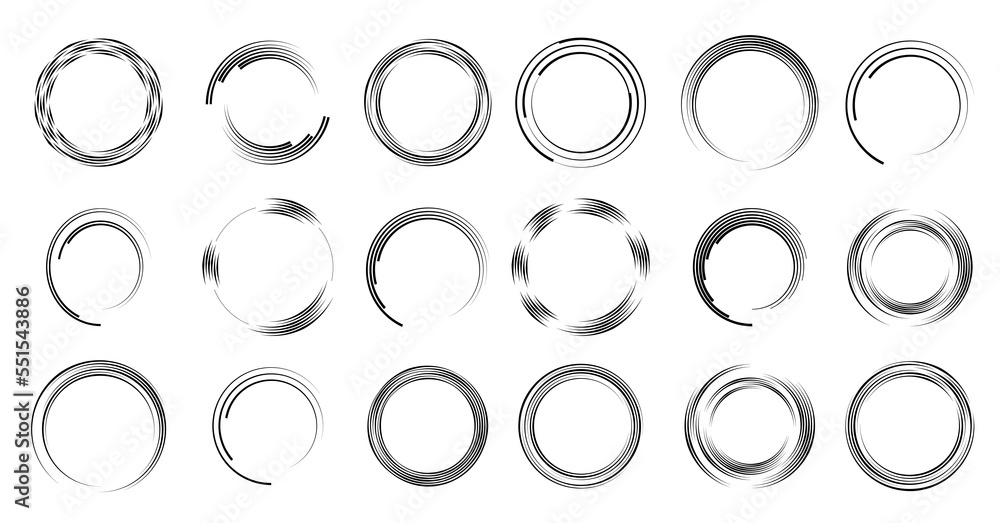 Poster lines in circle form . spiral vector illustration .technology round logo . design element . abstract
