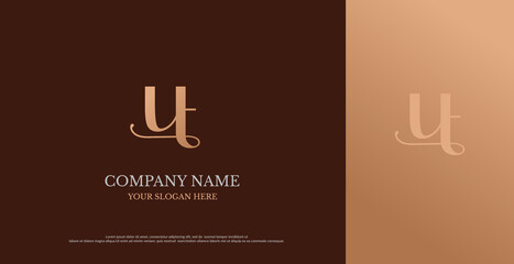 Initial UT Logo Design Vector 