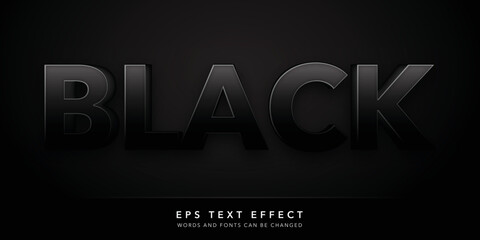 black editable text effect