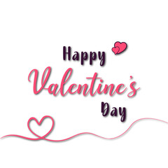 Fototapeta na wymiar Happy Valentine's Day Valentine Social Banner Design
