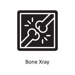 Bone Xray Vector Solid Icon Design illustration. Medical Symbol on White background EPS 10 File