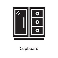 Cupboard Vector Solid Icon Design illustration. Medical Symbol on White background EPS 10 File