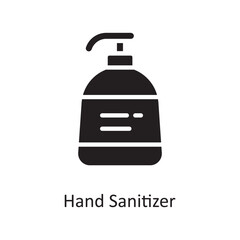 Hand Sanitizer Vector Solid Icon Design illustration. Medical Symbol on White background EPS 10 File