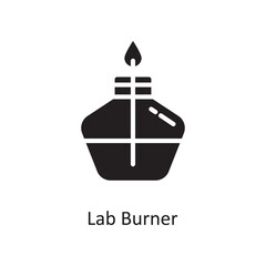 Obraz premium Lab Burner Vector Solid Icon Design illustration. Medical Symbol on White background EPS 10 File
